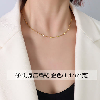 Fashion Geometric Titanium Steel Plating Necklace