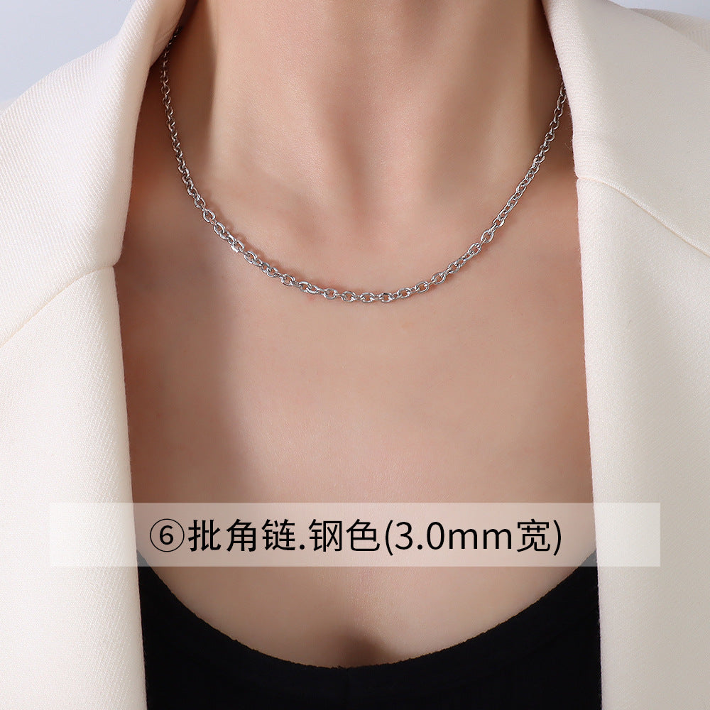 Fashion Geometric Titanium Steel Plating Necklace