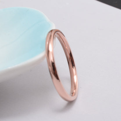 Wholesale Fashion Titanium Steel Plated 18k Rose Gold Fine Ring Gooddiy