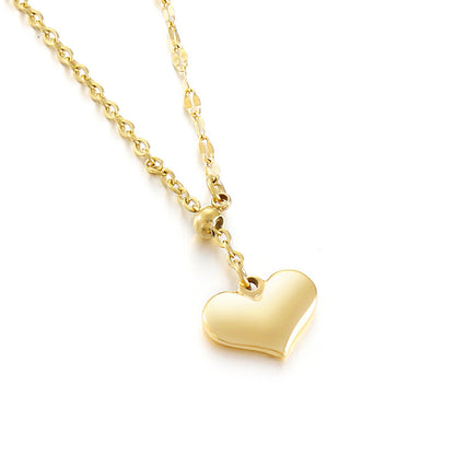 Wholesale Fashion New Heart-shaped Pendent Titanium Steel Necklace Gooddiy