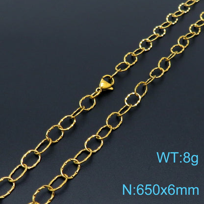 Fashion Simple Hollow O-chain Bracelet Necklace Set Wholesale Gooddiy