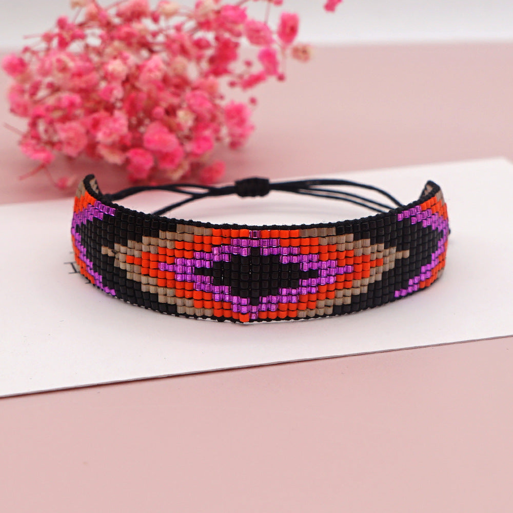 Geometric Miyuki Beads Handmade Woven Ethnic Style Wide Bracelet Wholesale Jewelry Gooddiy
