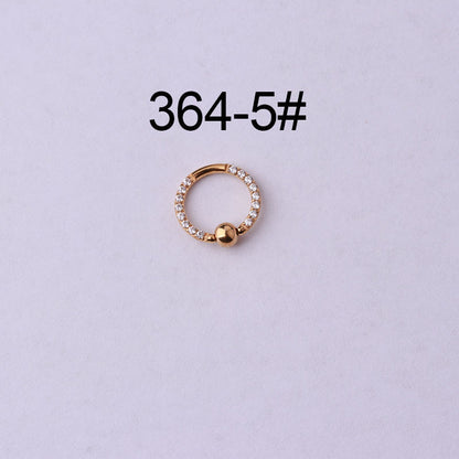 Wholesale Jewelry C-shaped Stainless Steel Inlaid Zircon Earrings Gooddiy