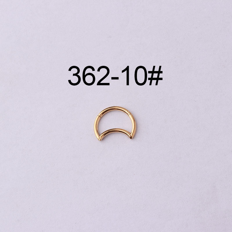 Wholesale Jewelry Hollow Moon Drop Shape Stainless Steel Nose Ring Gooddiy