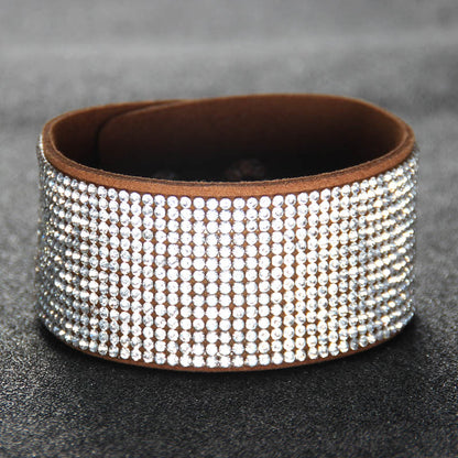 Wholesale Jewelry Retro Full Of Diamond Wide Bracelet Gooddiy