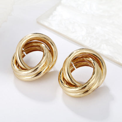 Ethnic Style Geometric Plating Alloy No Inlaid Earrings