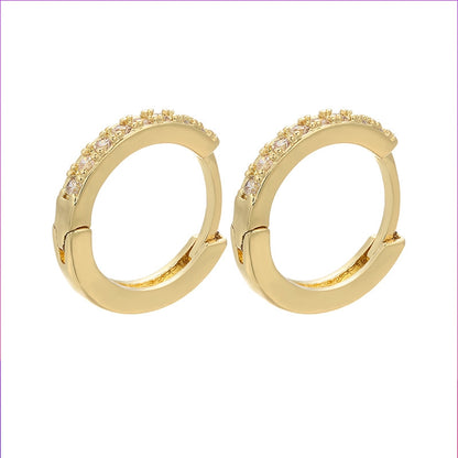 Wholesale Fashion Copper Micro-inlaid Color Diamond Asymmetric Ear Buckle Gooddiy