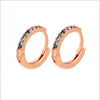 Wholesale Fashion Copper Micro-inlaid Color Diamond Asymmetric Ear Buckle Gooddiy