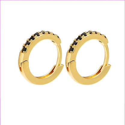 Wholesale Fashion Copper Micro-inlaid Color Diamond Asymmetric Ear Buckle Gooddiy