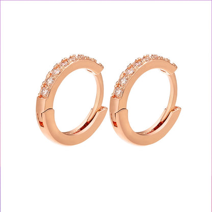 Wholesale Fashion Copper Micro-inlaid Color Diamond Asymmetric Ear Buckle Gooddiy