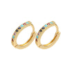 Wholesale Fashion Copper Micro-inlaid Color Diamond Asymmetric Ear Buckle Gooddiy