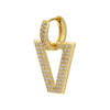 Wholesale Micro-studded Zircon Earrings Inverted Triangle Earrings Gooddiy