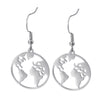 Wholesale Stainless Steel Hollow Map Earrings Gooddiy