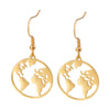 Wholesale Stainless Steel Hollow Map Earrings Gooddiy