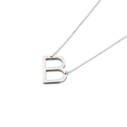 Wholesale New Style 26 English Letters Titanium Steel Clavicle Necklace Gooddiy