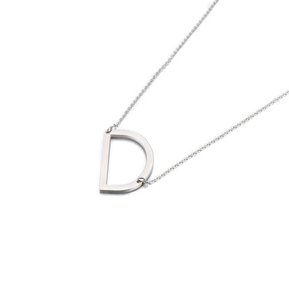 Wholesale New Style 26 English Letters Titanium Steel Clavicle Necklace Gooddiy