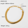 18k Simple Pearl Stainless Steel Punk Thick Chain Bracelet Wholesale Gooddiy