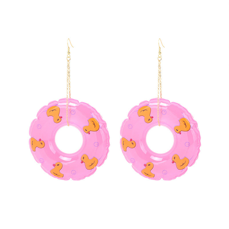 Cute Candy Color Swimming Hoop Earrings Wholesale Gooddiy