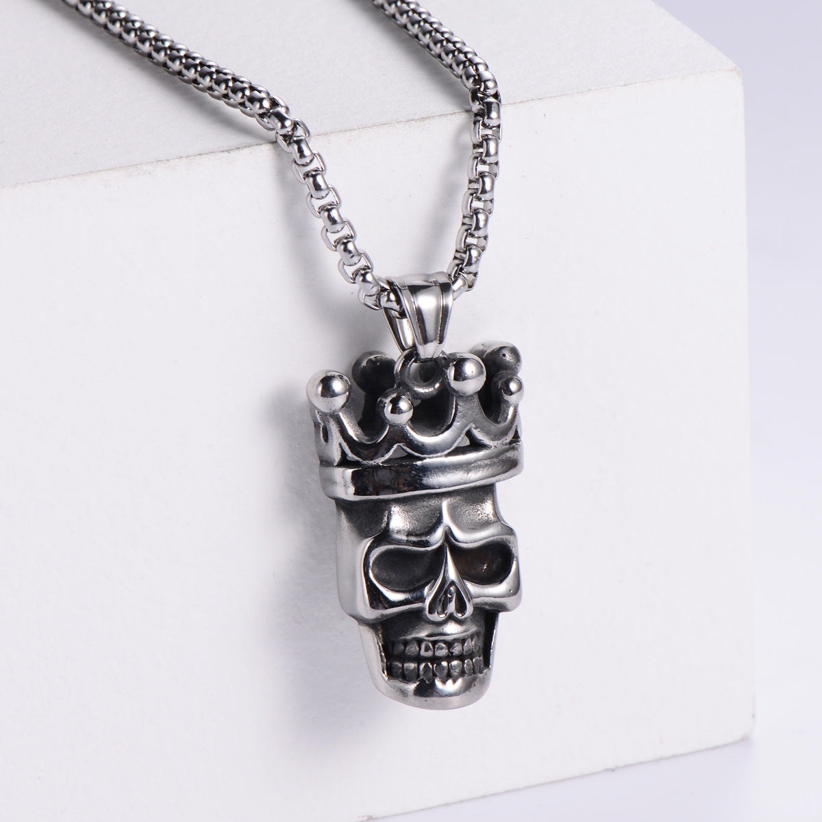 Fashion Stainless Steel Titanium Steel Skull Ghost Head Pendant Wholesale Gooddiy