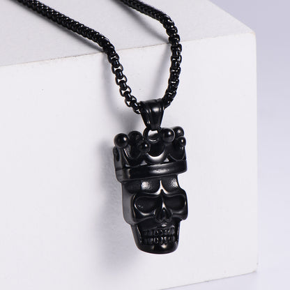 Fashion Stainless Steel Titanium Steel Skull Ghost Head Pendant Wholesale Gooddiy