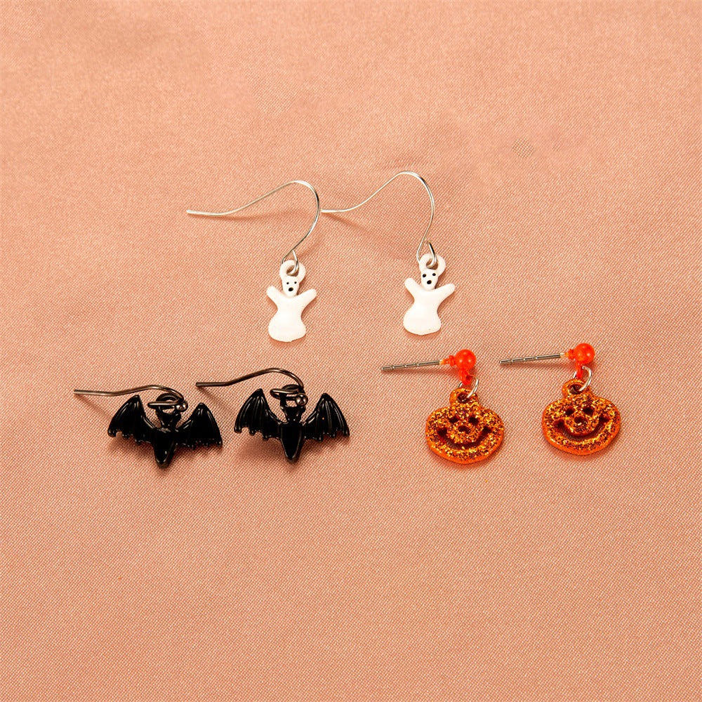 Halloween Skull Pumpkin Lantern Bat Earrings Wholesale Gooddiy