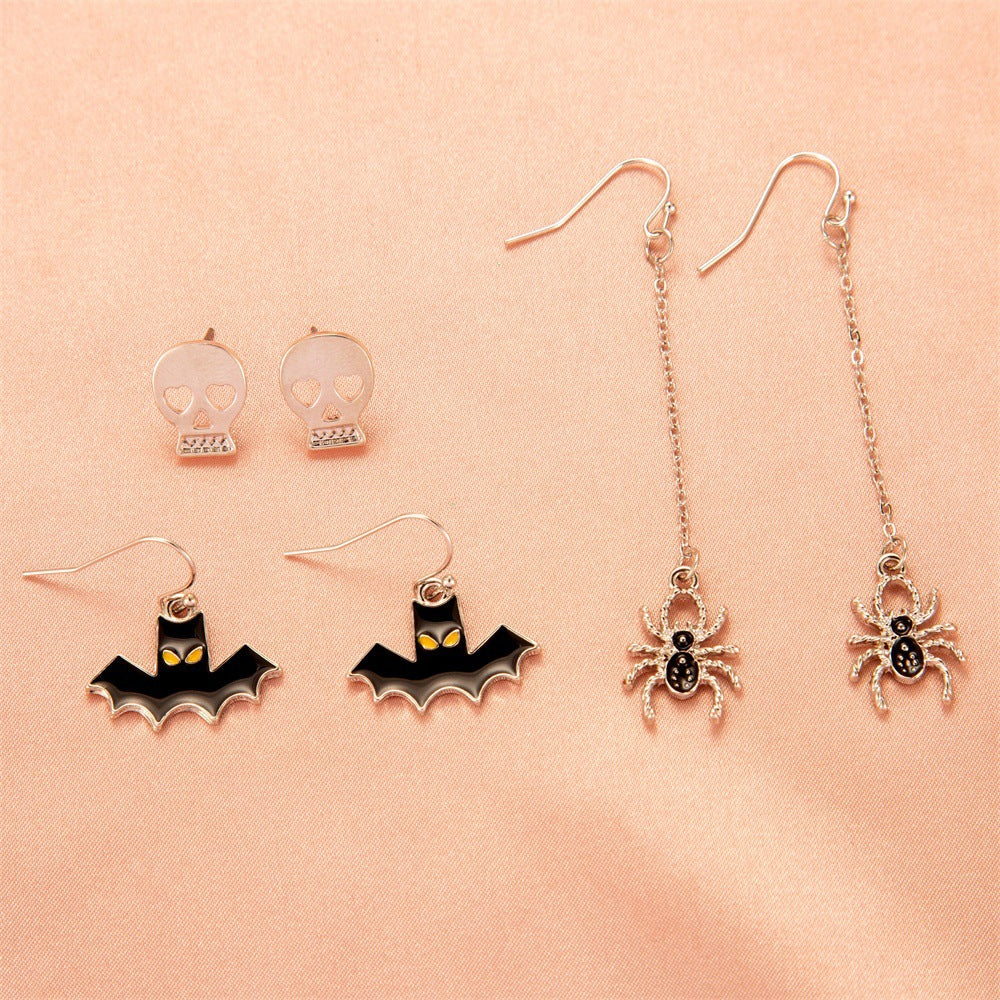 Halloween Skull Pumpkin Lantern Bat Earrings Wholesale Gooddiy