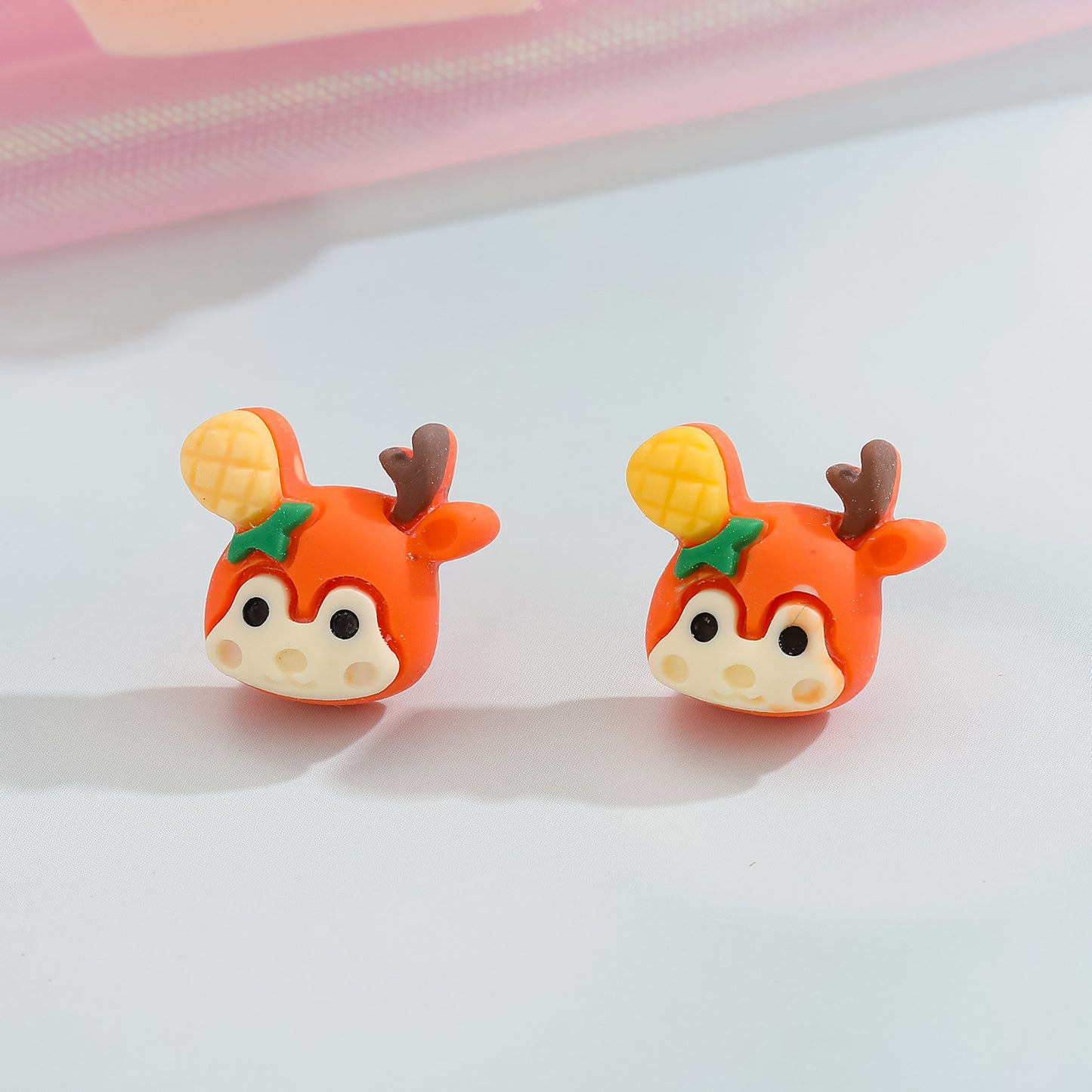 Cartoon Animal Deer Cow Rabbit Resin Earrings Wholesale Gooddiy