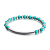 Wholesale Jewelry Turquoise Beaded Splicing Chain Stainless Steel Bracelet Gooddiy