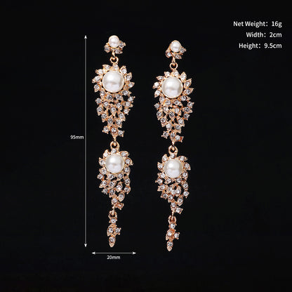 Fashion Alloy Rhinestone Round Drop Earrings Wholesale Gooddiy