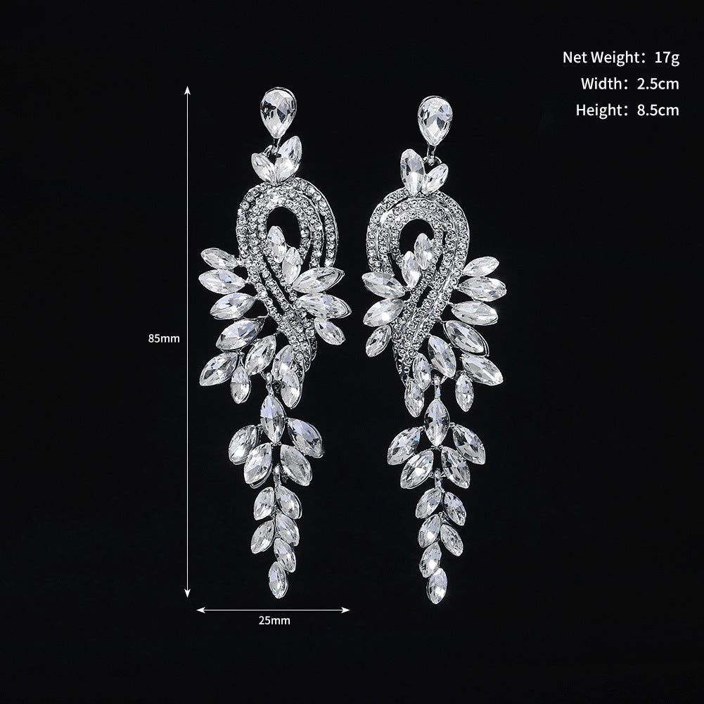 Fashion Alloy Rhinestone Round Drop Earrings Wholesale Gooddiy