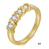 European And American Simple Style New Ring Zircon Ring Female Copper Plated 18k Gold Jewelry Spot