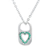 Retro Hollow Lock Heart Micro-inlaid Zircon Copper Necklace Wholesale Gooddiy