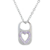 Retro Hollow Lock Heart Micro-inlaid Zircon Copper Necklace Wholesale Gooddiy