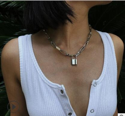 New Fashion Style Creative Key Lock Pendant Four-layer Necklace