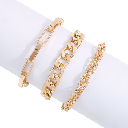 Fashion New Women's Bracelet Alloy Thick Bracelet Fashion Gold Bracelet Gooddiy