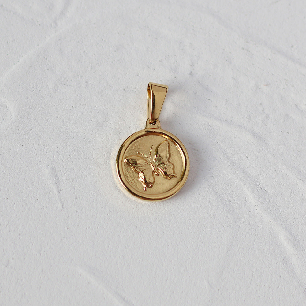 304 Stainless Steel 18K Gold Plated Animal