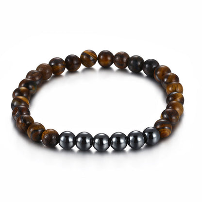 Korean Style New Tiger-eye Bracelet Wholesale Simple Women's Titanium Steel Bracelet Beads Ornament Factory Supply