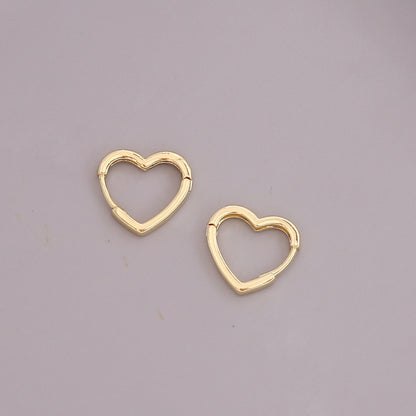 Europe And America Cross Border New Geometric Metal 18k Gold Earrings Simple Personality Gothic Stud Earrings Nightclub Earrings E360