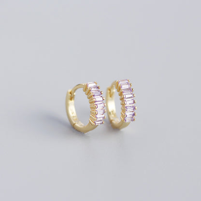 Fashion Geometric Plating Gem Earrings Ear Studs