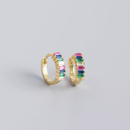 Fashion Geometric Plating Gem Earrings Ear Studs