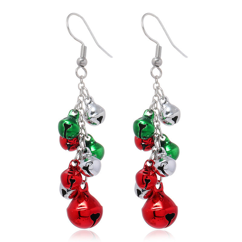 Simple Christmas Bell Santa Claus Irregular Earrings Wholesale Gooddiy