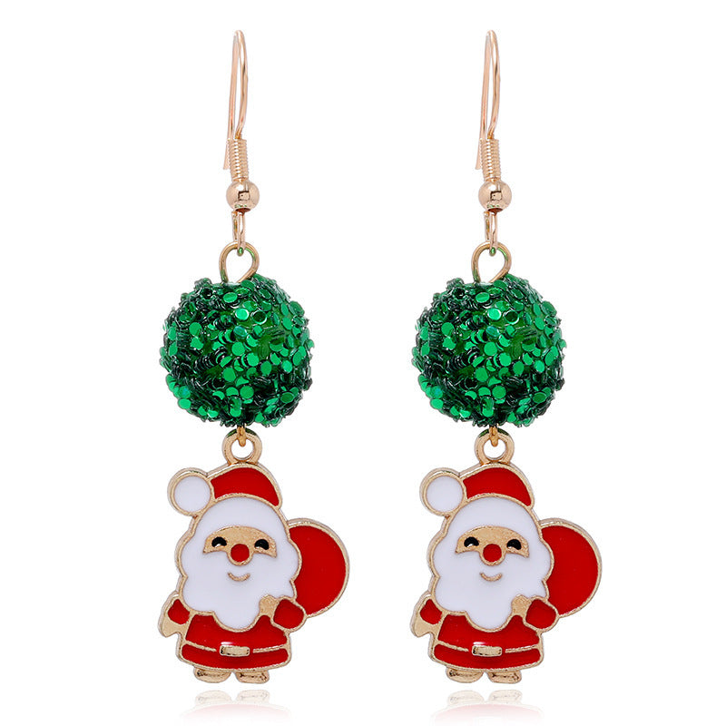 Simple Christmas Bell Santa Claus Irregular Earrings Wholesale Gooddiy