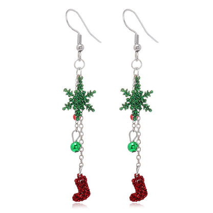 Simple Christmas Bell Santa Claus Irregular Earrings Wholesale Gooddiy