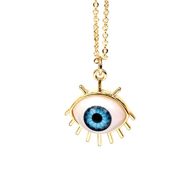 Devil's Eye Plastic Resin Pendant Copper Necklace Wholesale Gooddiy