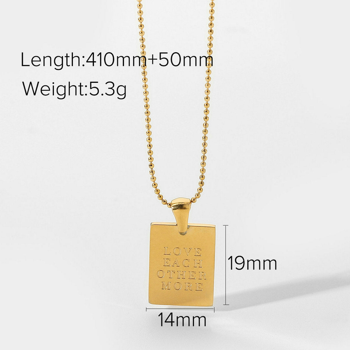 European And American Ins Internet Celebrity Necklace 18k Gold Stainless Steel Text Necklace For Women Fashion Trendy Style Necklace Jewelry