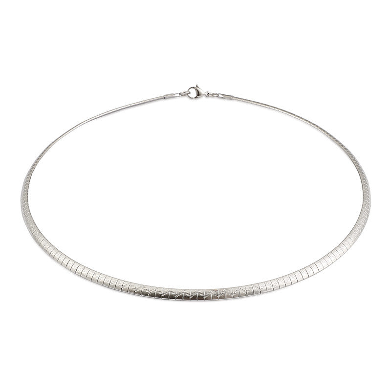 Simple Stainless Steel Pattern Neckalce Wholesale Gooddiy