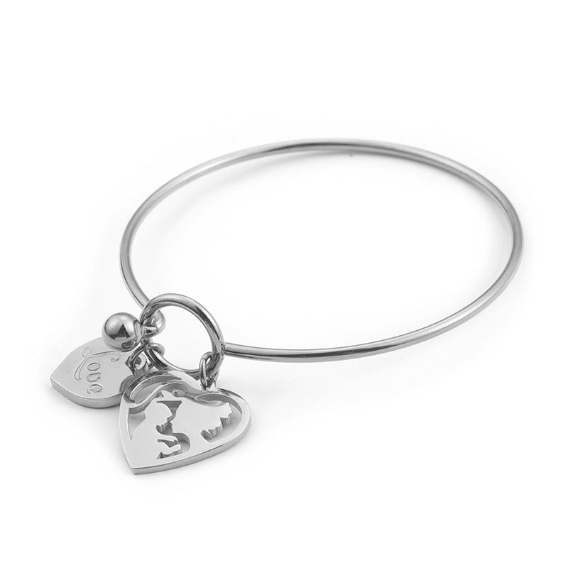 Simple Creative Stainless Steel Hollow Heart Stainless Steel Bracelet Wholesale Gooddiy