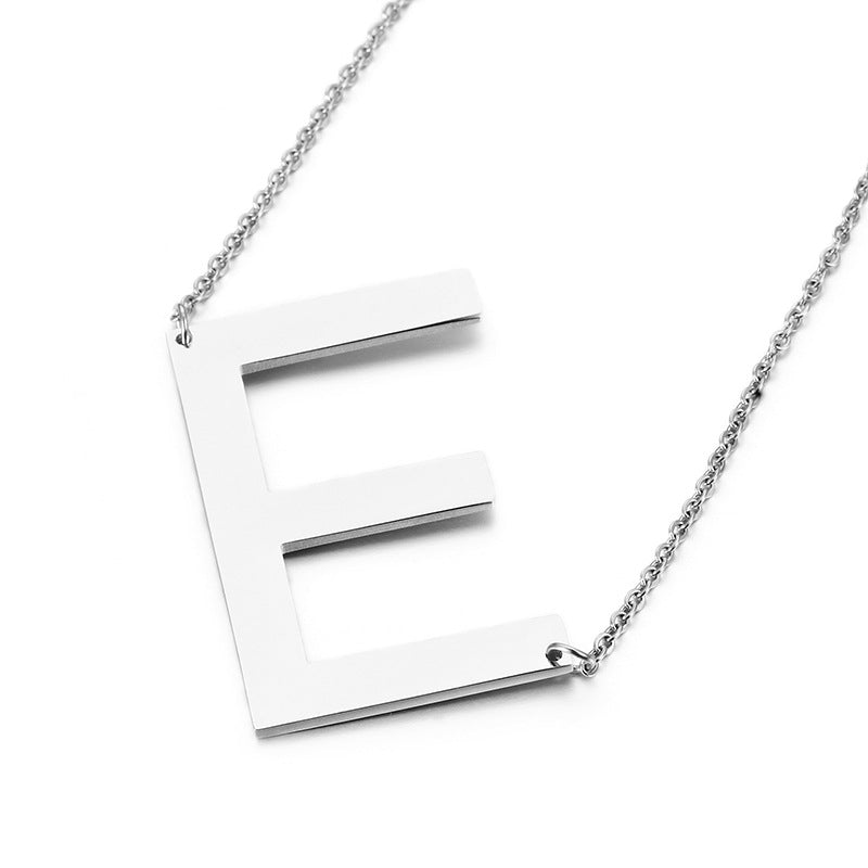 Fashion Simple 26 English Letter Stainless Steel Necklace Wholesale Gooddiy