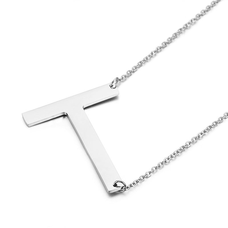 Fashion Simple 26 English Letter Stainless Steel Necklace Wholesale Gooddiy