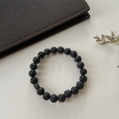 Black Volcanic Stone Beaded Bracelet Wholesale Gooddiy